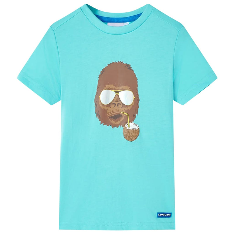 Load image into Gallery viewer, VidaXL Kindershirt met korte mouwen 128 zeeblauw
