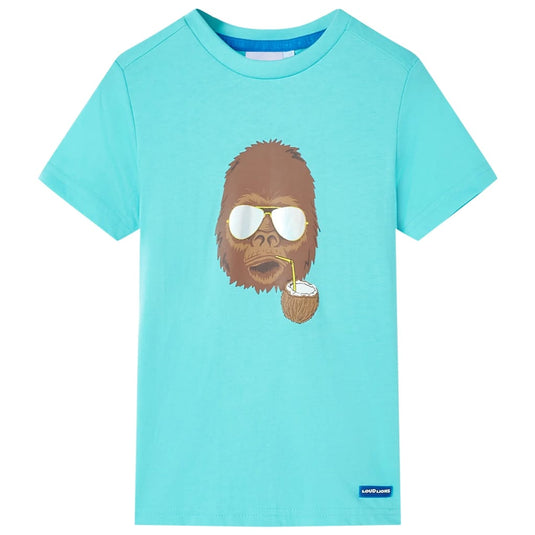 VidaXL Kindershirt met korte mouwen 128 zeeblauw