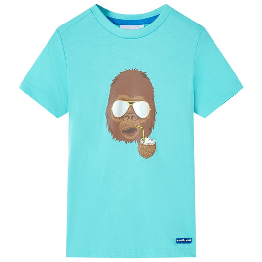 Vidaxl kindershirt met korte mouwen 140 zeeblauw