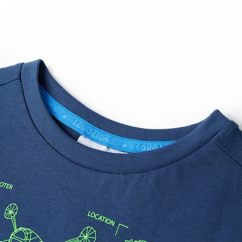 Load image into Gallery viewer, VidaXL Kindershirt 128 donkerblauw
