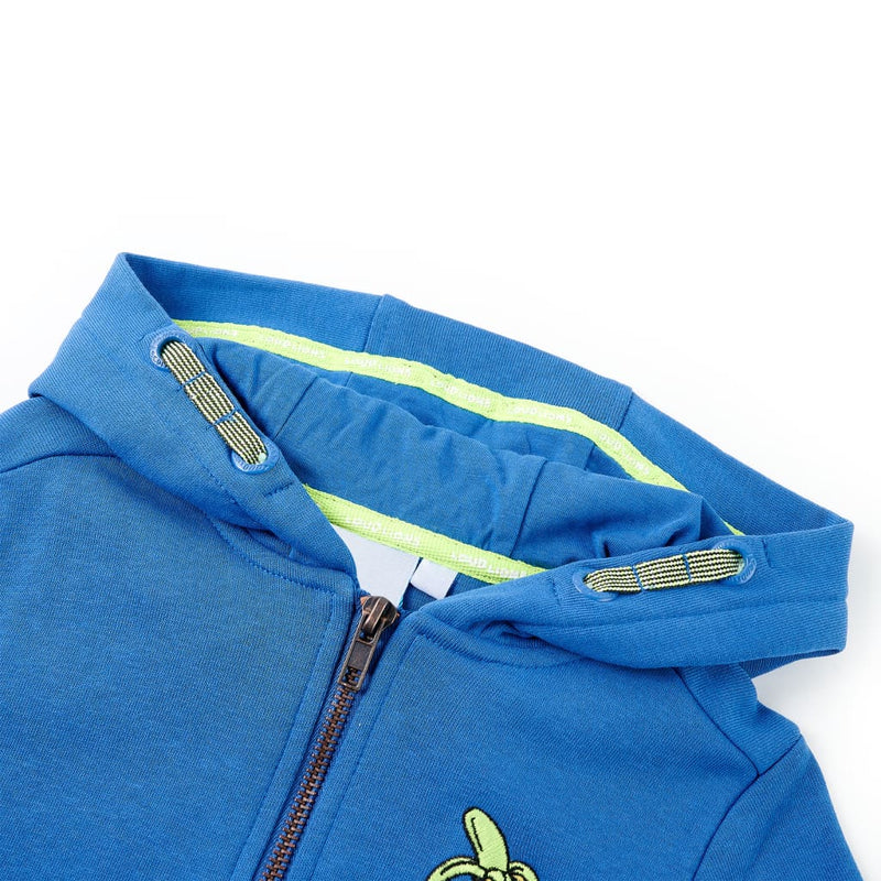 ギャラリービューアに画像をロードする, Vidaxl kindervest met capuchon en rits 116 blauw
