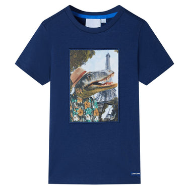 Vidaxl kindershirt 116 donkerblauw