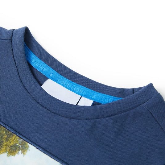 Vidaxl kindershirt 116 donkerblauw