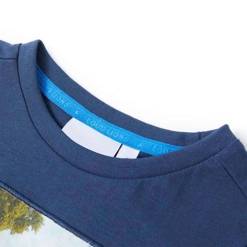 Load image into Gallery viewer, VidaXL Kindershirt 140 donkerblauw
