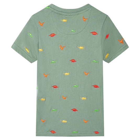 Vidaxl kindershirt met korte mouwen 104 kakikleurig