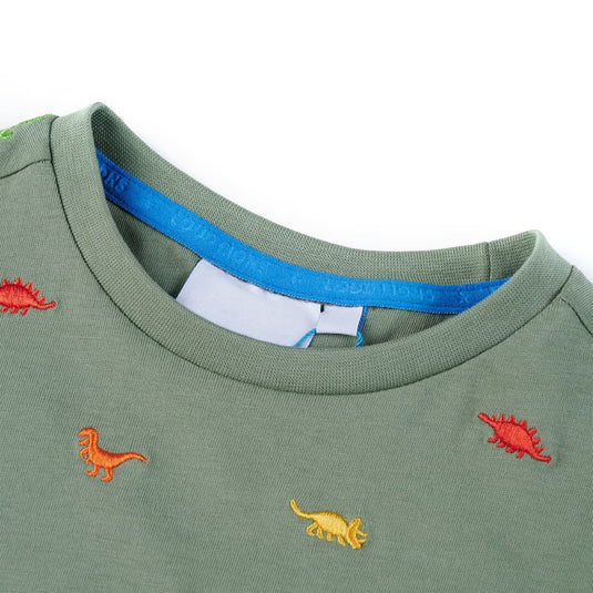 Vidaxl kindershirt met korte mouwen 104 kakikleurig