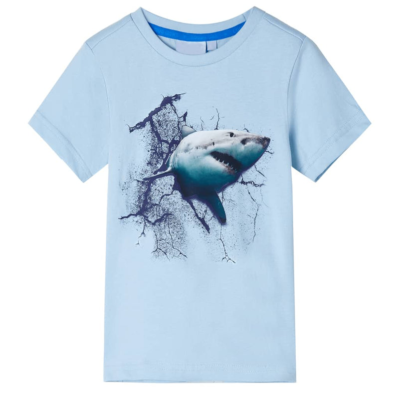 Laden Sie das Bild in Galerie -Viewer, VidaXL Kindershirt 128 lichtblauw
