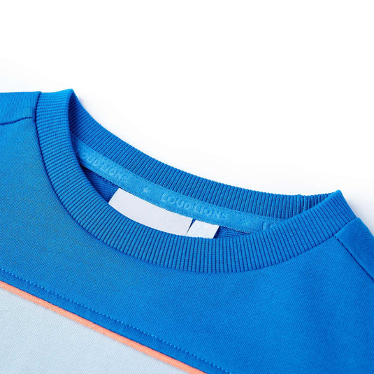VidaXL Kindertrui 92 felblauw en lichtblauw