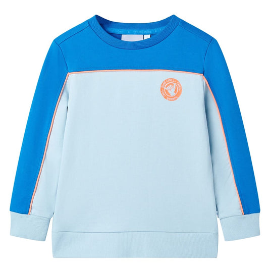 VidaXL Kindertrui 116 felblauw en lichtblauw
