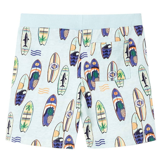 VidaXL Kindershorts met trekkoord 116 gemêleerd zachtblauw