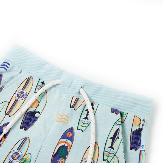 VidaXL Kindershorts met trekkoord 116 gemêleerd zachtblauw