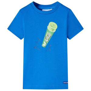 Vidaxl kindershirt 128 felblauw