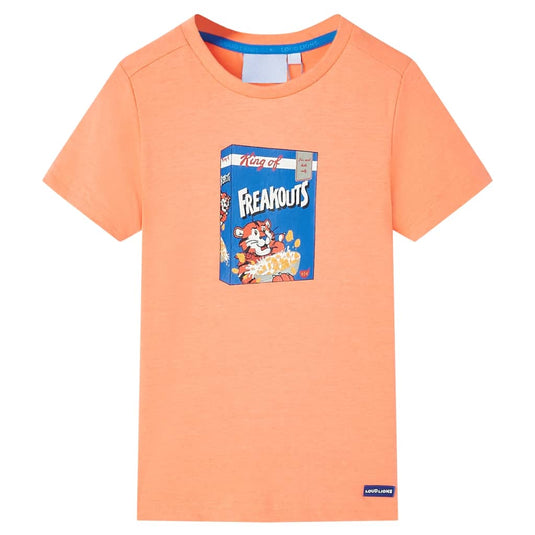 VidaXL Kindershirt met korte mouwen 92 neonoranje