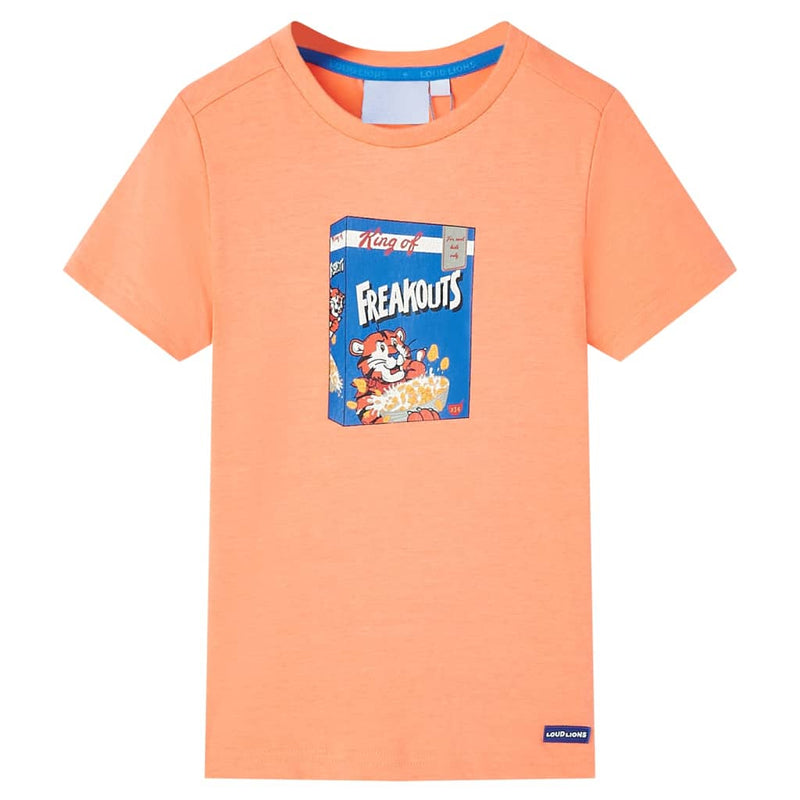 Load image into Gallery viewer, VidaXL Kindershirt met korte mouwen 128 neonoranje
