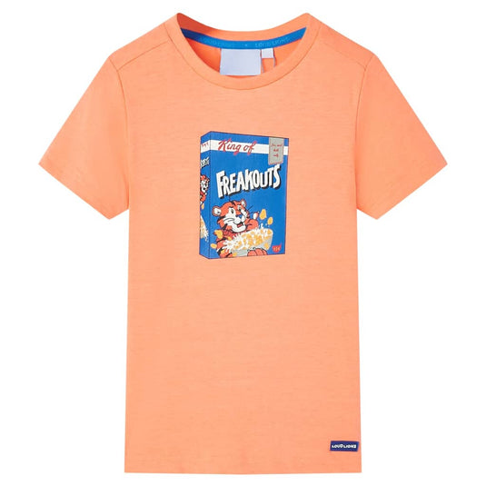 VidaXL Kindershirt met korte mouwen 128 neonoranje