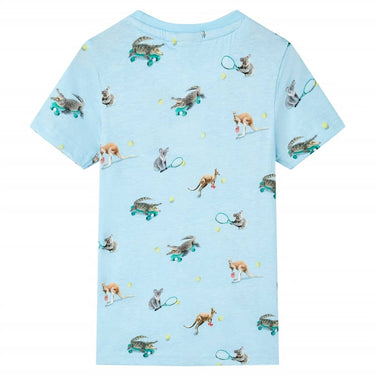 Vidaxl kindershirt 116 gemêleerd lichtblauw