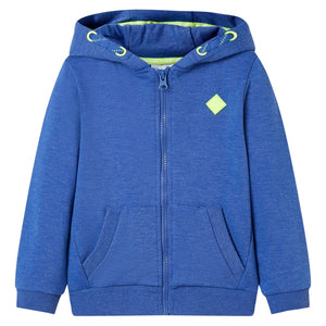 VidaXL Kindervest met capuchon en rits 140 gemêleerd blauw
