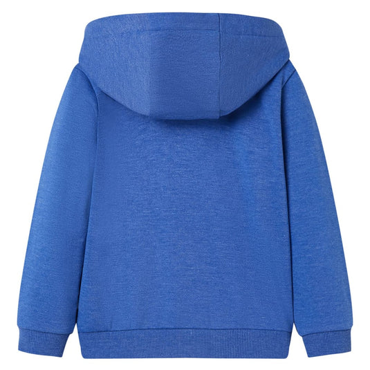 VidaXL Kindervest met capuchon en rits 140 gemêleerd blauw