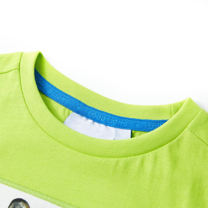 Load image into Gallery viewer, VidaXL Kindershirt met korte mouwen 140 limoengroen

