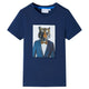 VidaXL Kindershirt met korte mouwen 116 donkerblauw