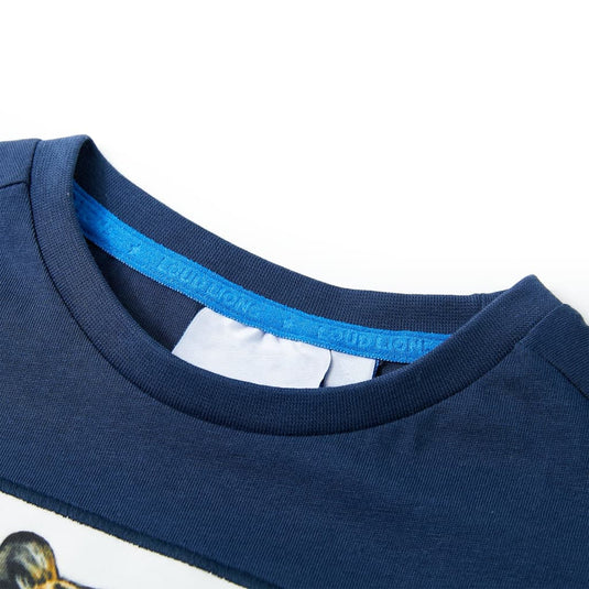 Vidaxl kindershirt met korte mouwen 128 donkerblauw