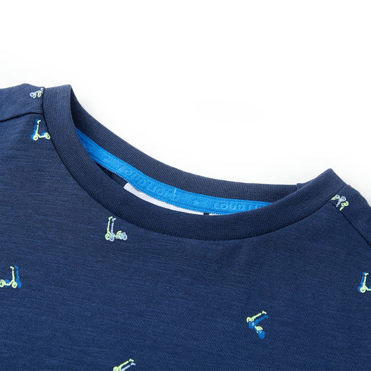 Vidaxl kindershirt 104 donkerblauw
