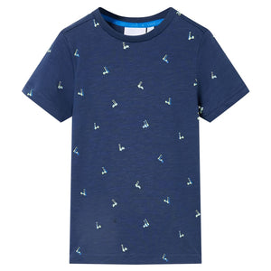 Vidaxl kindershirt 128 donkerblauw