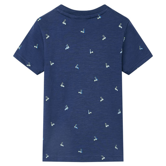 Vidaxl kindershirt 128 donkerblauw