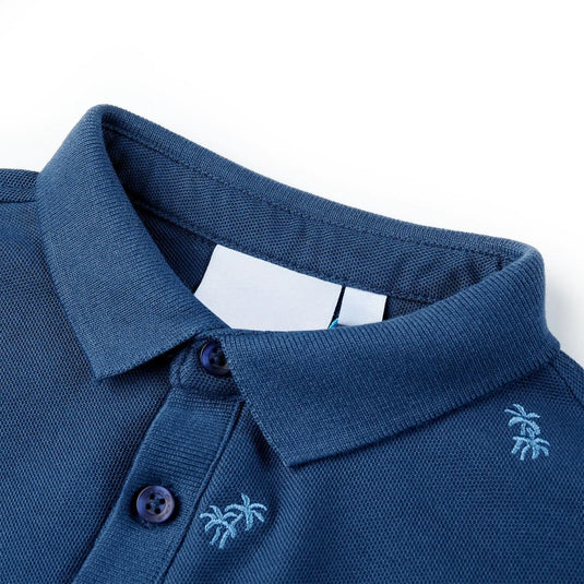 Vidaxl kinderpoloshirt 140 donkerblauw