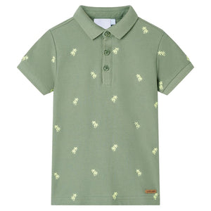 Vidaxl kinderpoloshirt 116 kakikleurig