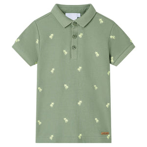 Vidaxl kinderpoloshirt 128 kakikleurig