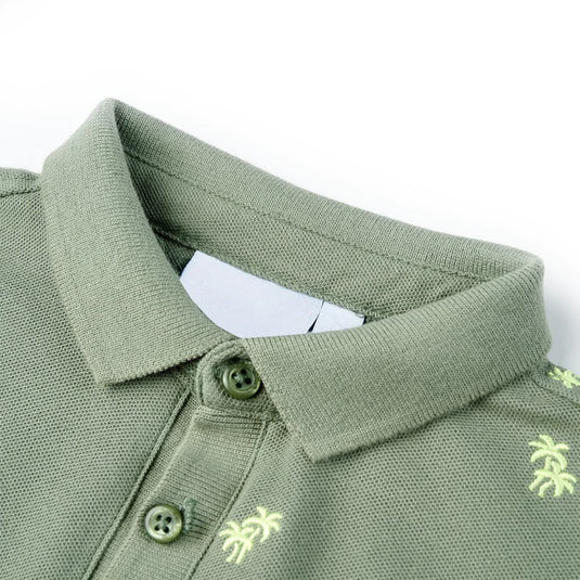 Vidaxl kinderpoloshirt 140 kakikleurig