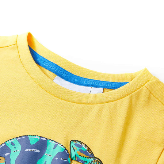 Vidaxl kindershirt met korte mouwen 128 lichtokerkleurig