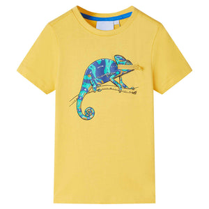 Vidaxl kindershirt met korte mouwen 140 lichtokerkleurig