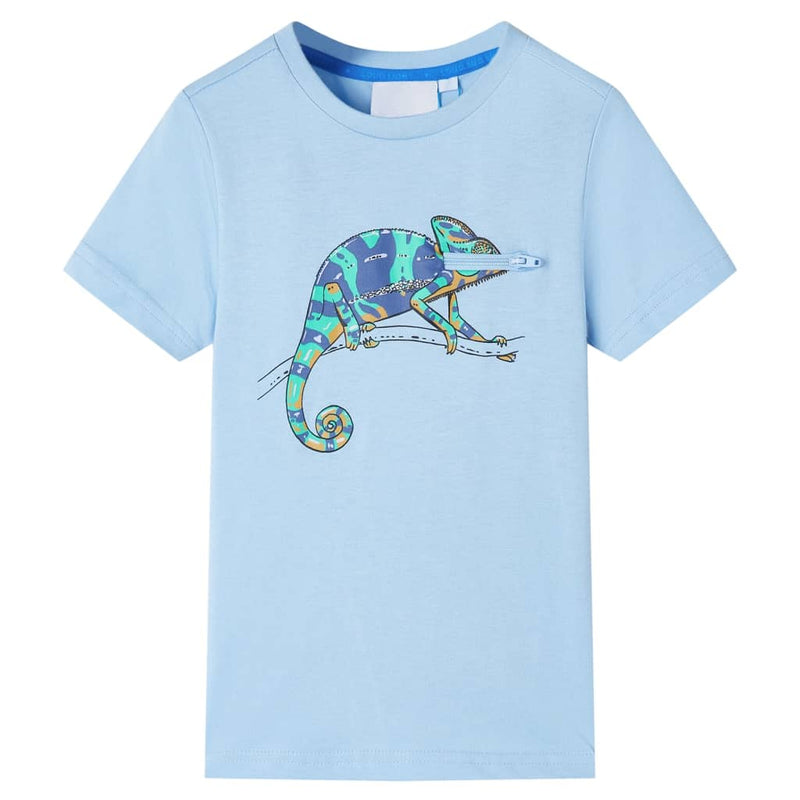 Load image into Gallery viewer, VidaXL Kindershirt met korte mouwen 128 lichtblauw
