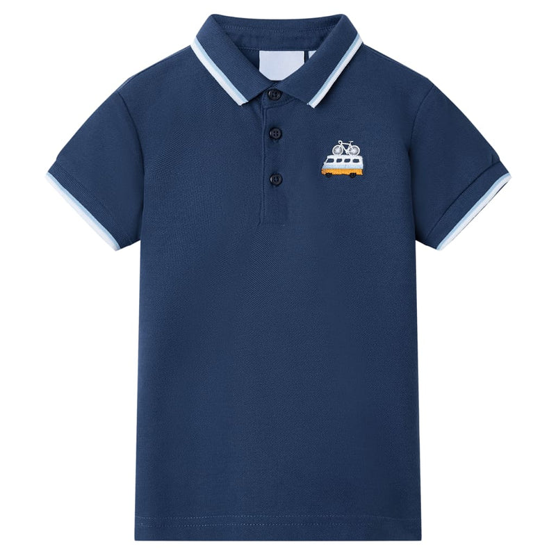 Load image into Gallery viewer, VidaXL Kinderpoloshirt 128 donkerblauw
