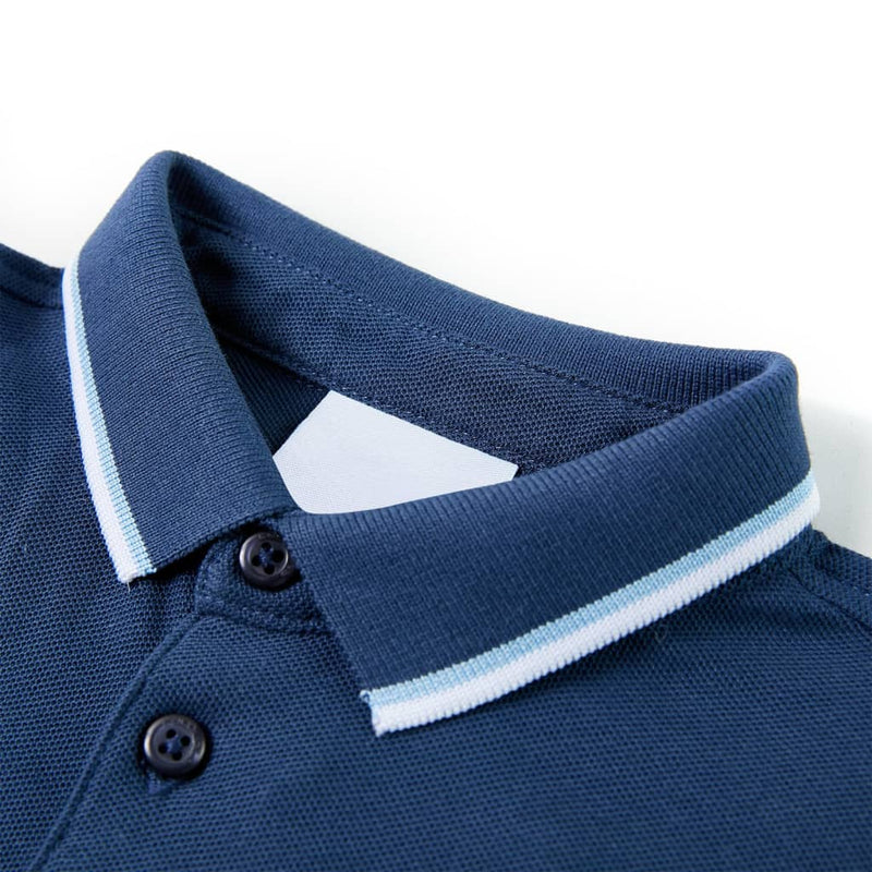 Load image into Gallery viewer, VidaXL Kinderpoloshirt 128 donkerblauw
