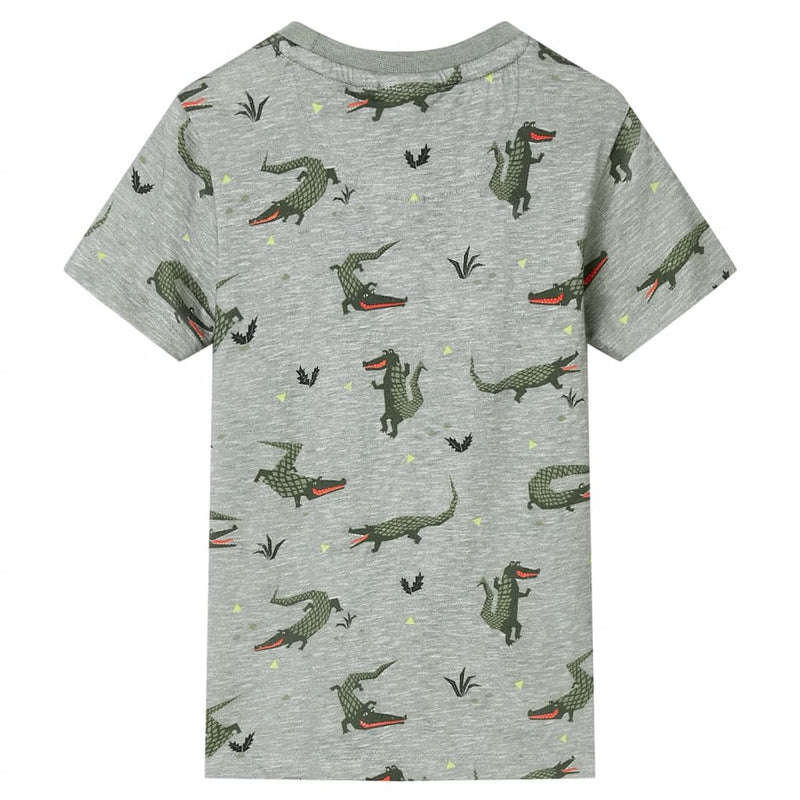 Load image into Gallery viewer, VidaXL Kindershirt 92 gemêleerd lichtkaki
