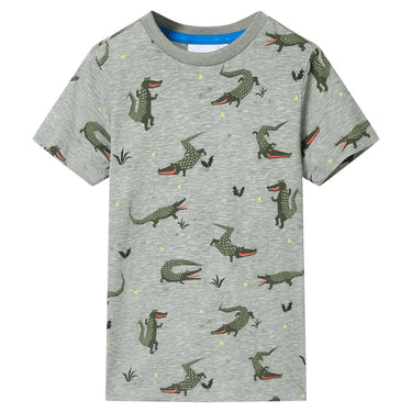 Vidaxl kindershirt 116 gemêleerd lichtkaki