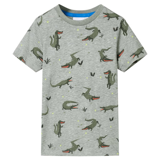 Vidaxl kindershirt 116 gemêleerd lichtkaki