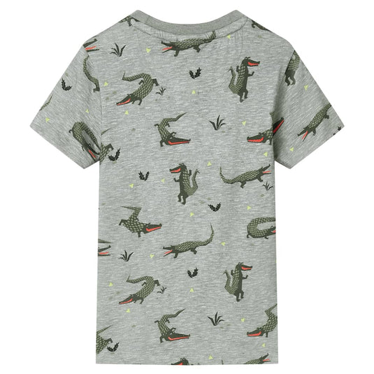 Vidaxl kindershirt 116 gemêleerd lichtkaki