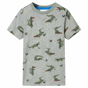 Vidaxl kindershirt 140 gemêleerd lichtkaki