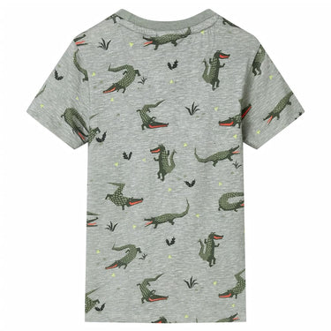 Vidaxl kindershirt 140 gemêleerd lichtkaki