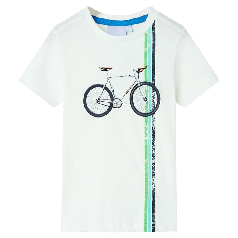 Load image into Gallery viewer, VidaXL Kindershirt met korte mouwen 128 ecru
