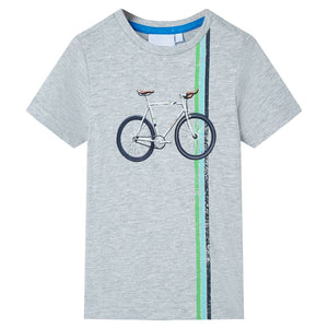 Vidaxl kindershirt met korte mouwen 140 grijs