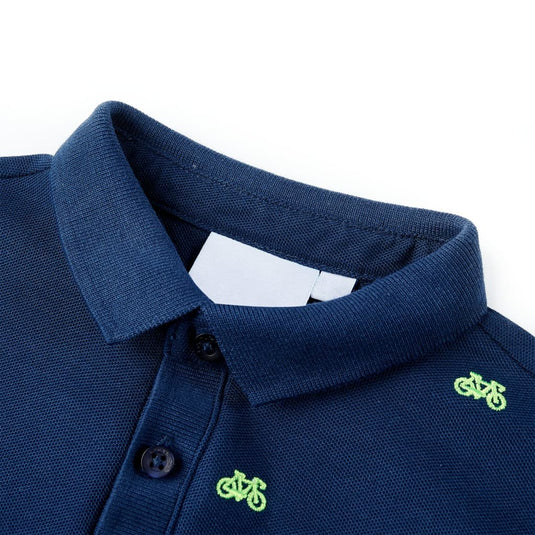 Vidaxl kinderpoloshirt 92 marineblauw