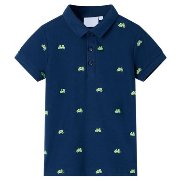 Vidaxl kinderpoloshirt 128 marineblauw