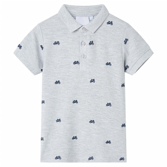 Vidaxl kinderpoloshirt  92 gemêleerd grijs