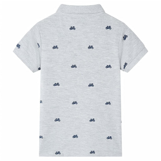 Vidaxl kinderpoloshirt  92 gemêleerd grijs