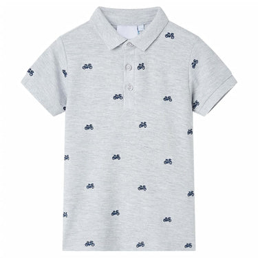 Vidaxl kinderpoloshirt  104 gemêleerd grijs